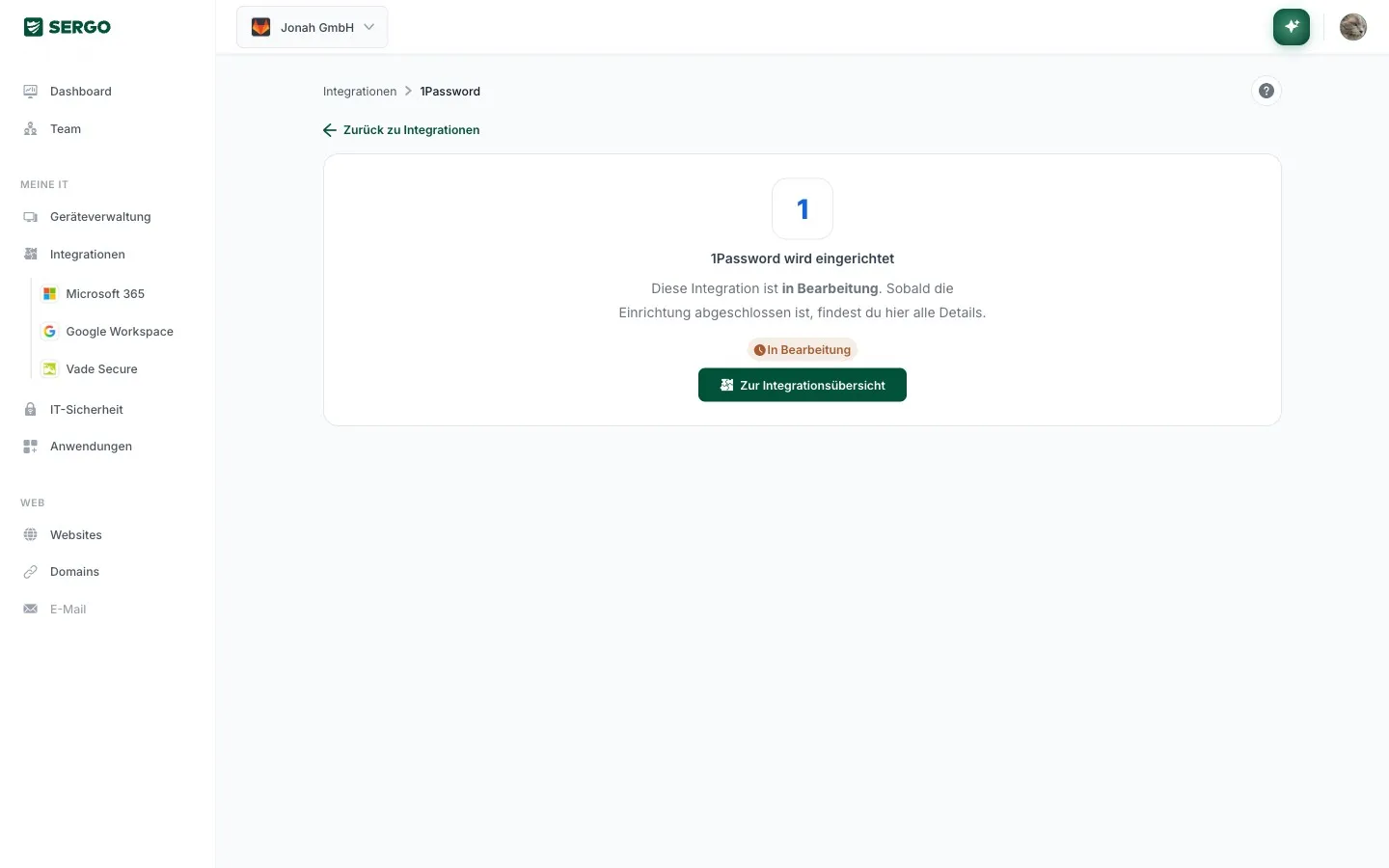 SERGO Portal – 1Password