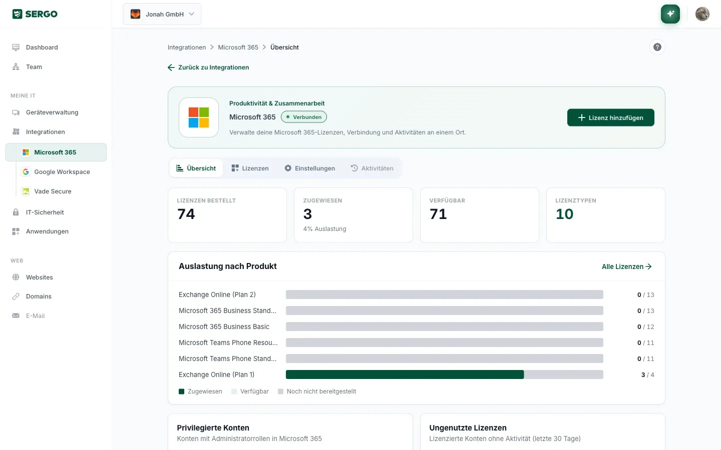 SERGO Portal – Microsoft 365